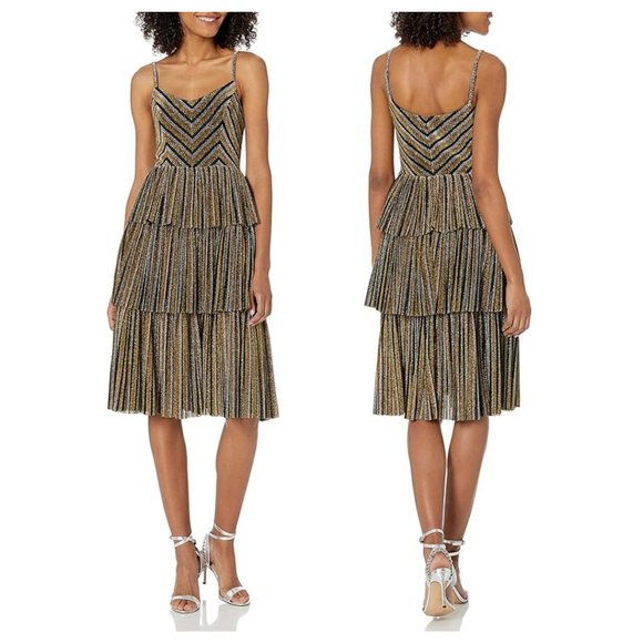 Dress the Population Dresses & Skirts - XL Dress the Population - gold and black dress NWT